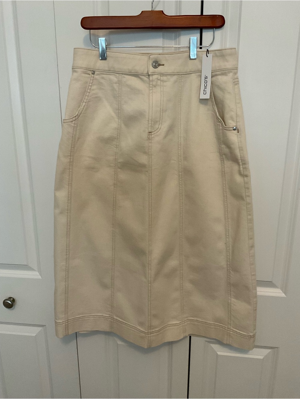 Chico's Midi A-Line Skirt New With Tags
